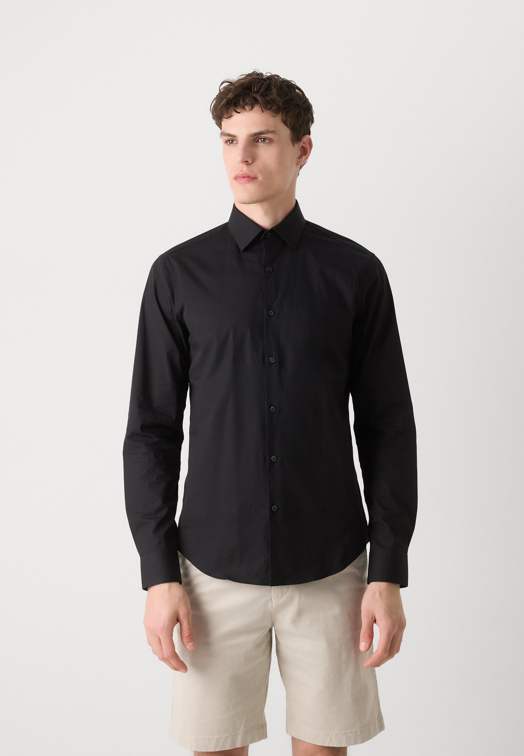 Calvin Klein SLIM - Koszula formalna - czarna