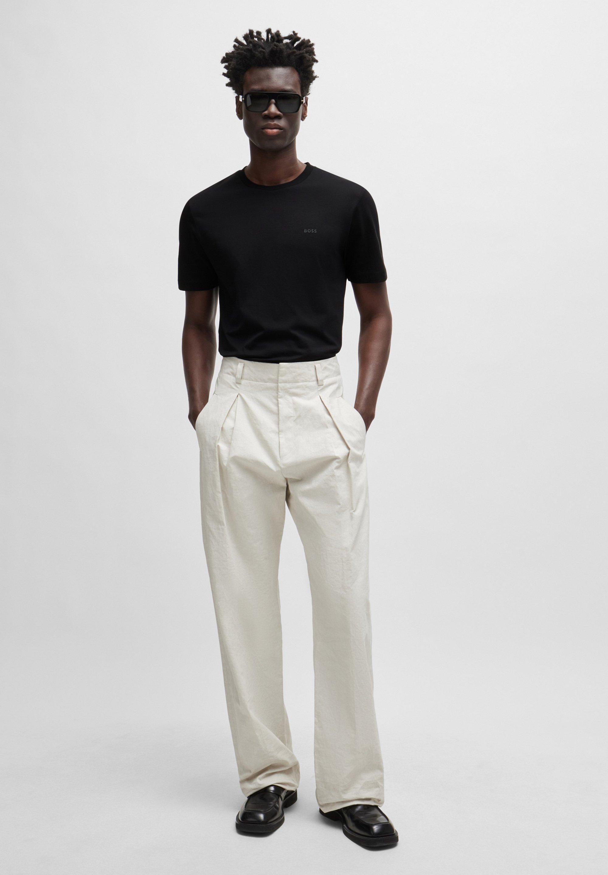 BOSS THOMPSON - Basic T-shirt - zwart