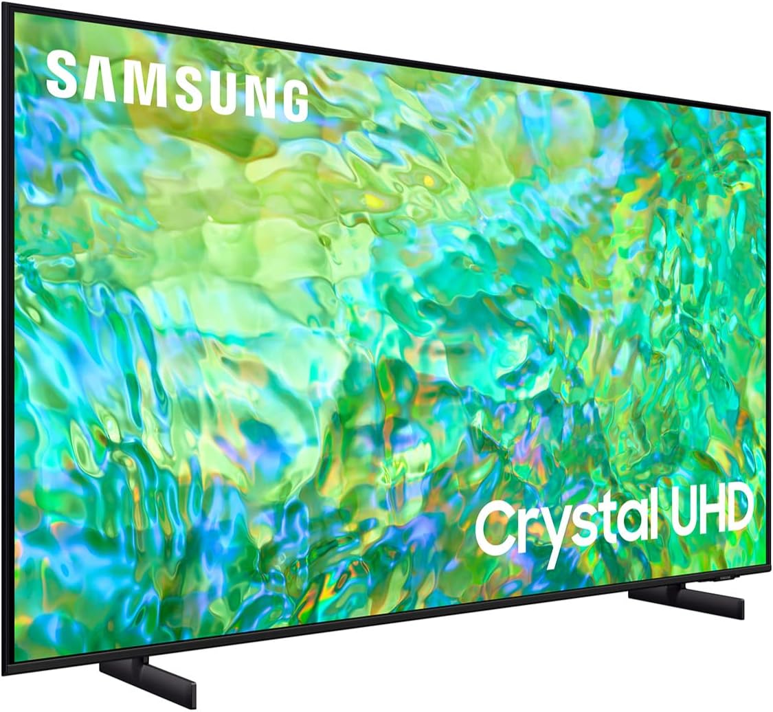 SAMSUNG 55-Zoll-Crystal-UHD-4K-Fernseher der CU8000-Serie mit PurColor, Objektverfolgung, Sound Lite, Q-Symphony, Motion Xcelerator, ultraschlankem Design, Solarfernbedienung und integrierter Alexa-Sprachsteuerung (UN55CU8000, Modell 2023)