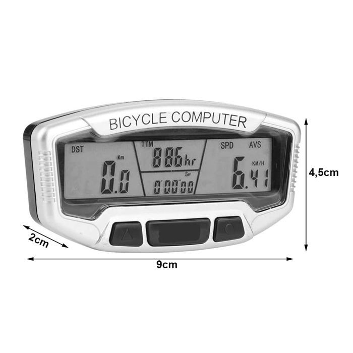 Cobye Waterproof LCD Bike Computer with 28 Functions – Cyclometer, Odometer, Average Speed, Distance Traveled, for Mountain and Road Bikes