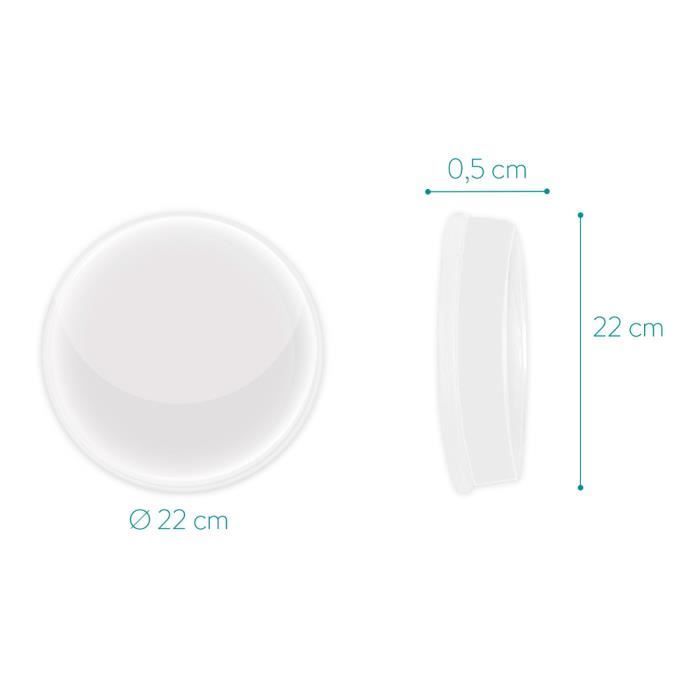 Navaris 24x tampon élastique en silicone - Autoadhésif en silicone pour les murs, armoires et le verre Ø 22mm - Kit de 24 butoirs ar