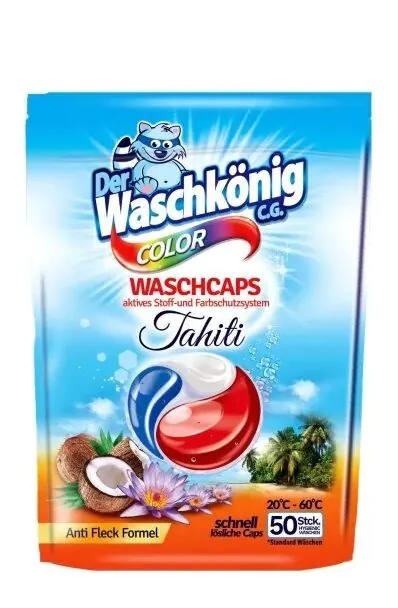 Der Waschkonig C.G. Kapsułki do Prania 3-Komorowe Tahiti Color