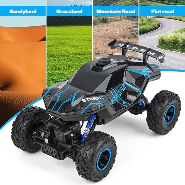 Voiture Télécommandée Tout Terrain - KYAMRC - 4WD - 2,4 GHz - 2 Batteries Rechargeables - Pour Enfants 6-13 ans