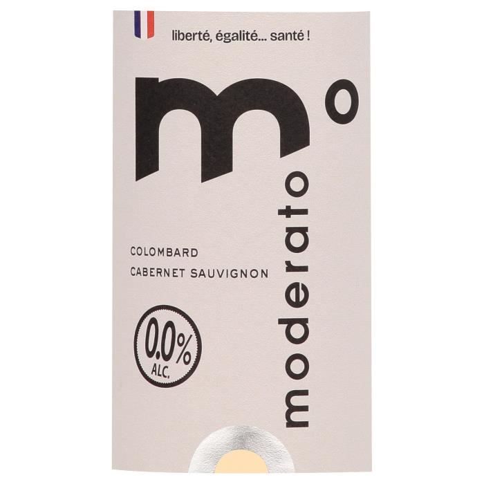 Moderato rosé zonder alcohol 0,0% - Colombard, Cabernet Sauvignon - 75cl