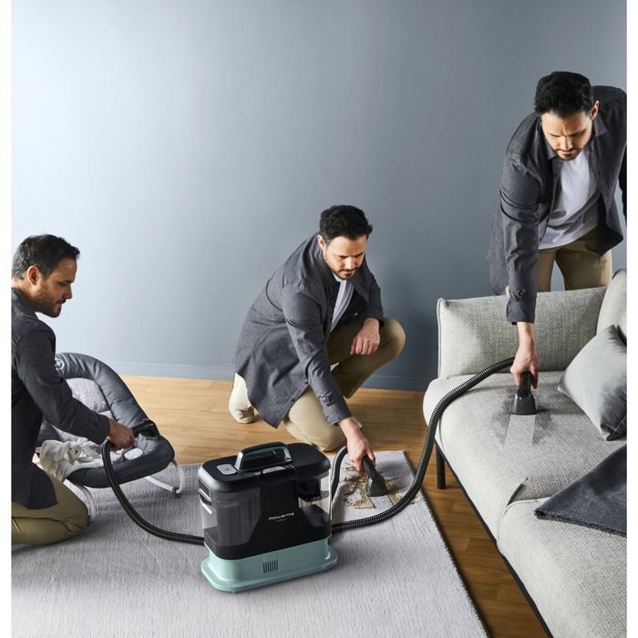 Aspirateur à main Rowenta Clean It, Shampouineuse textile, Détacheur nettoyeur efficace contre les taches IN5021F0