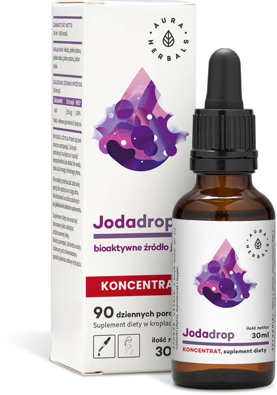 Aura Herbals Jodadrop koncentrát, doplnok stravy, kvapky pre správnu funkciu štítnej žľazy