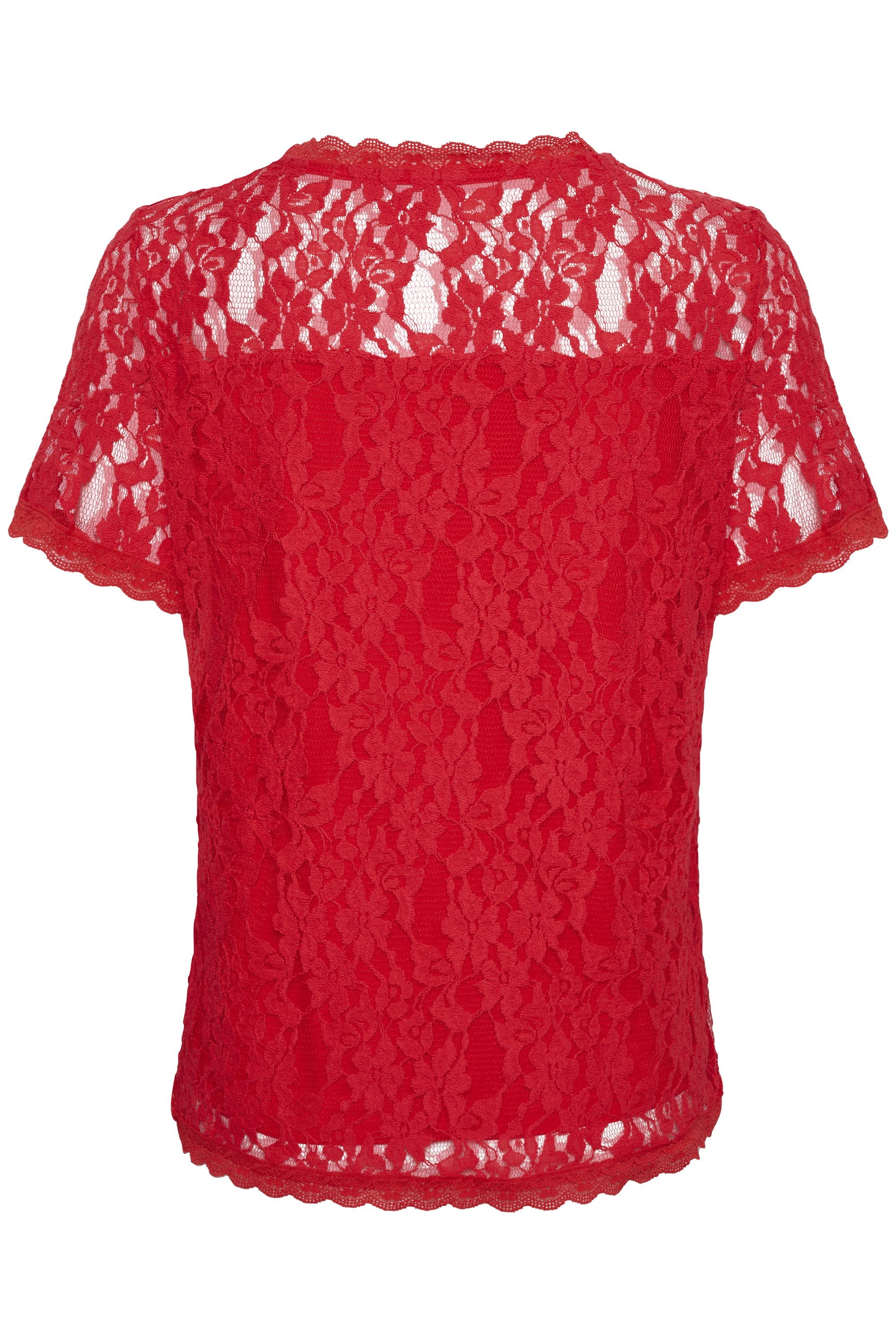 Chemisier crème - rouge à risque