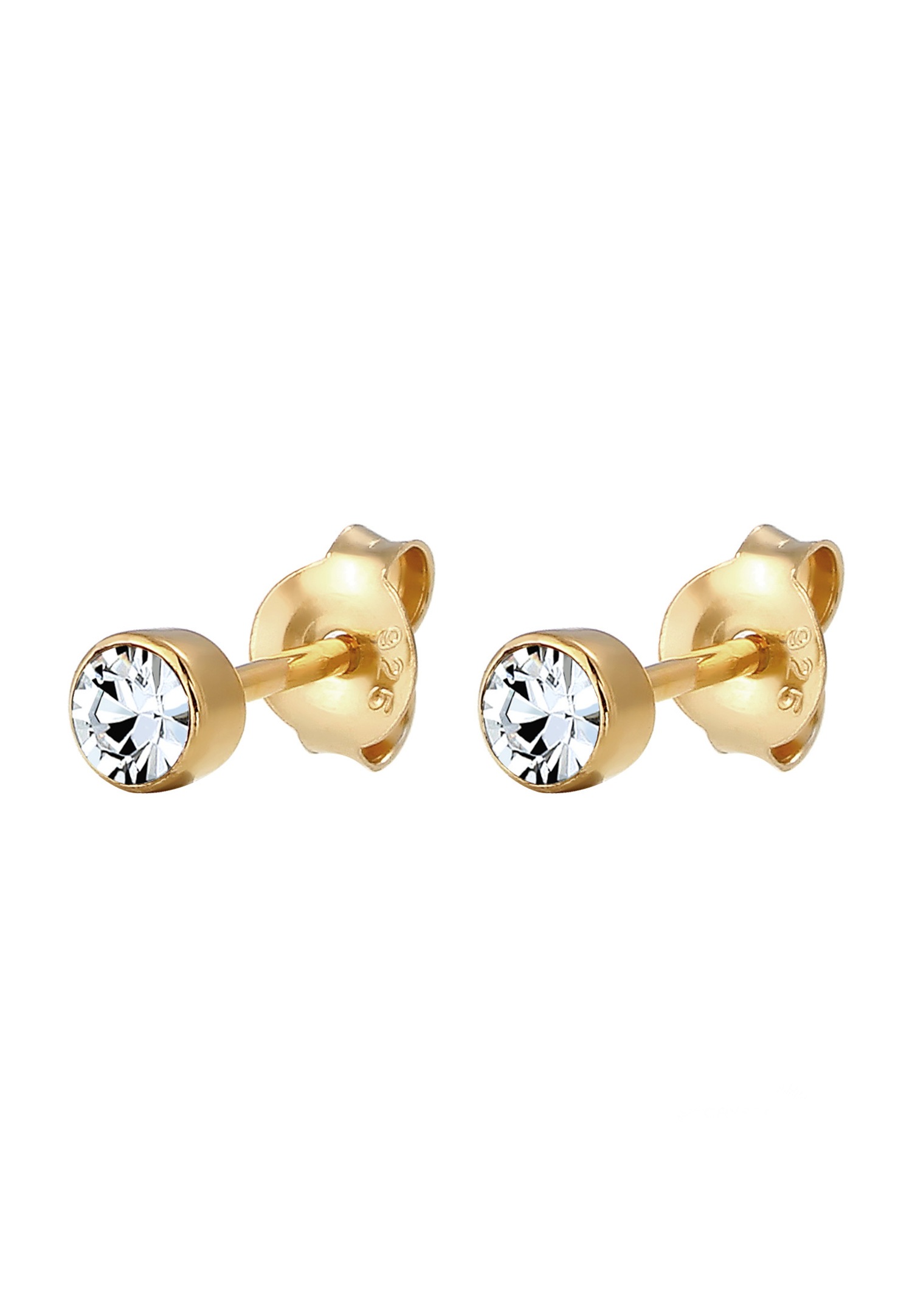 Elli Femmes Clous d'oreilles Basique avec cristaux en Argent Sterling 925