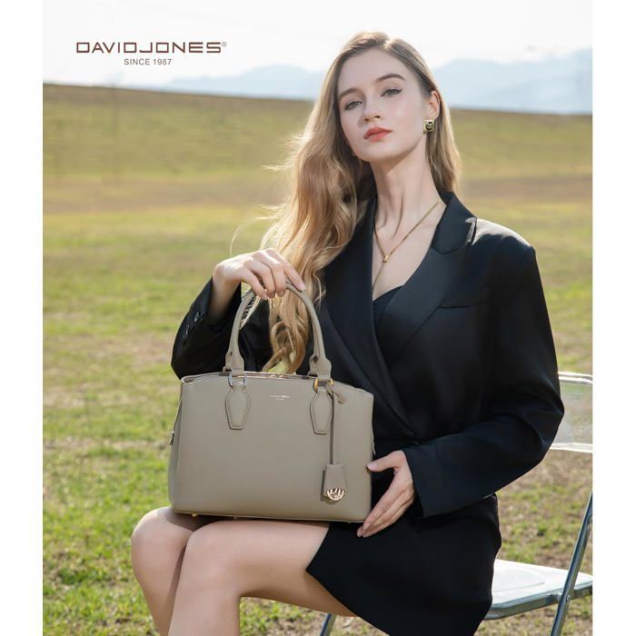 David Jones - Elegante borsa a mano da donna in ecopelle - Nera