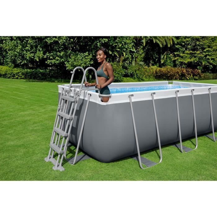 Kit piscina tubolare fuori terra BESTWAY - Steel Pro Max™ - 412 x 201 x 122 cm - Rettangolare (filtro a sabbia, scaletta)