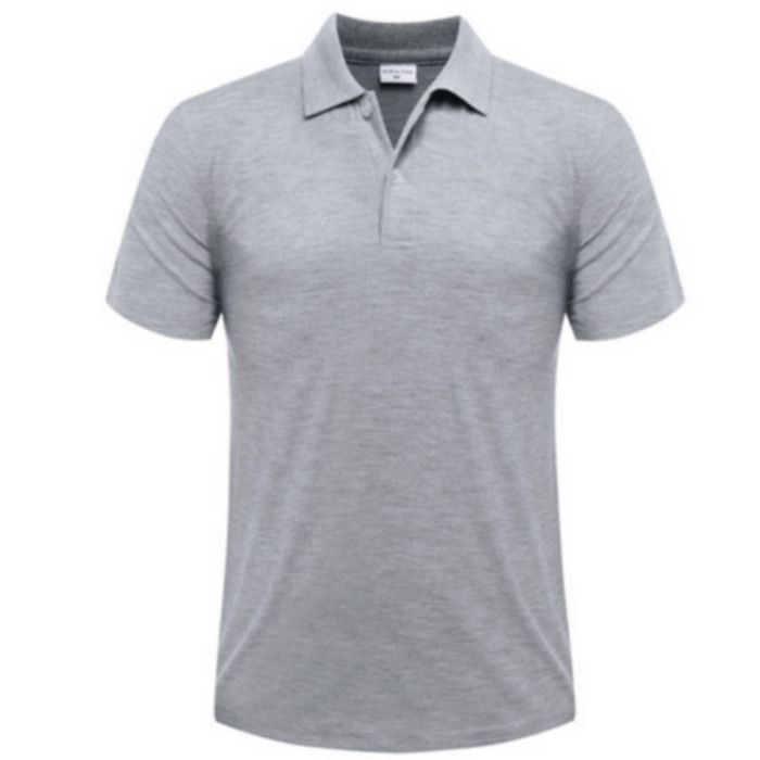 Men's Short-Sleeve Polo Shirt, Grey – 100% Combed Cotton – Piqué Knit – XS to 5XL – Grey