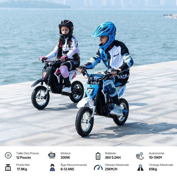 EVERCROSS TECH EV12M Pro Kinder-Elektromotorrad, 300-W-Motor, 3 Geschwindigkeitsstufen, 15 km Reichweite, 12-Zoll-Reifen, Bluetooth-Musik, pinkes Geschenk