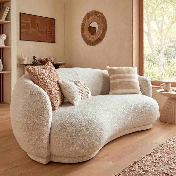 Divano fisso a 2 posti Nesky, 192x99 cm, bianco - Atmosphera Interior Designer