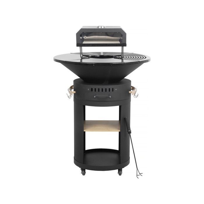 Barbecue plancha brasero avec four à pizza 