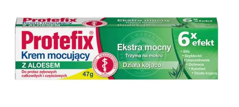 Protefix Ekstra, Krem mocujący do protez zębowych z aloesem