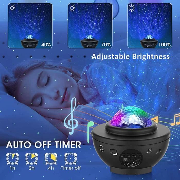 Veilleuse Projecteur Galaxie Starry Veilleuse enfant bébé De Nuit Adulte Projecteur Etoile LED veilleuse musicale et lumineuse bebe