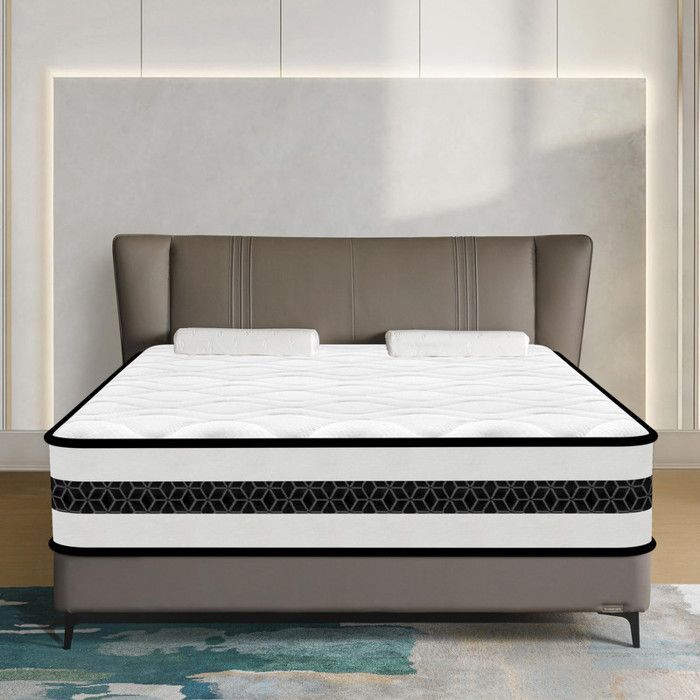 Materasso 140x190 cm, antiacaro, supporto perfetto, spessore 26 cm, memory foam, comfort rigido, 10 zone ergonomiche