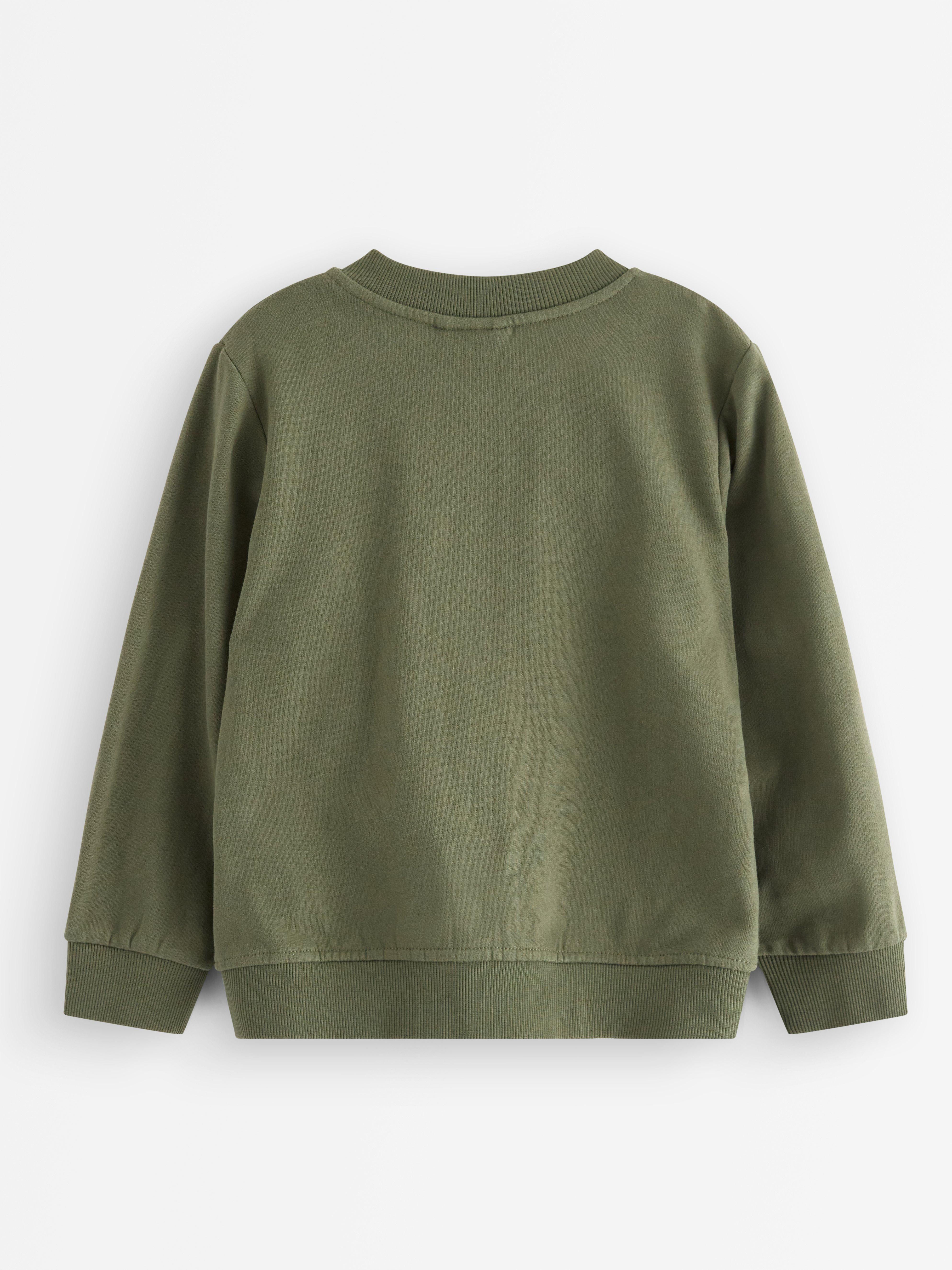 Sweat-shirt zippé kaki clair