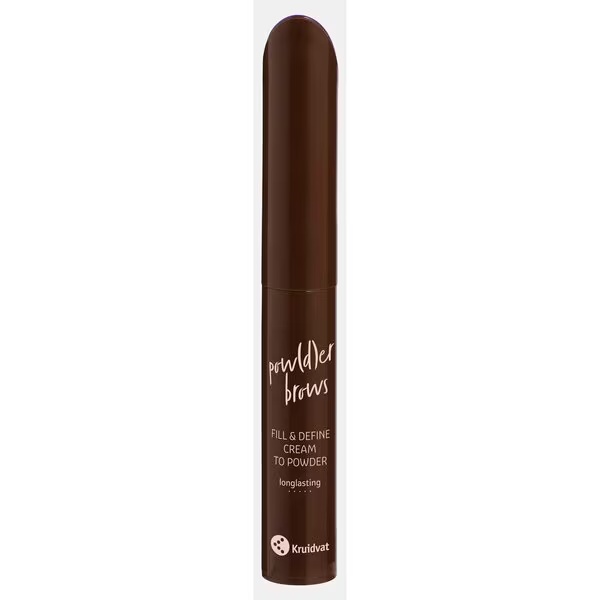 Оловка за обрве Kruidvat Pow(d)er Brows, нијанса 010 Warm Brown, кремасто-пудераста, 1,6 г
