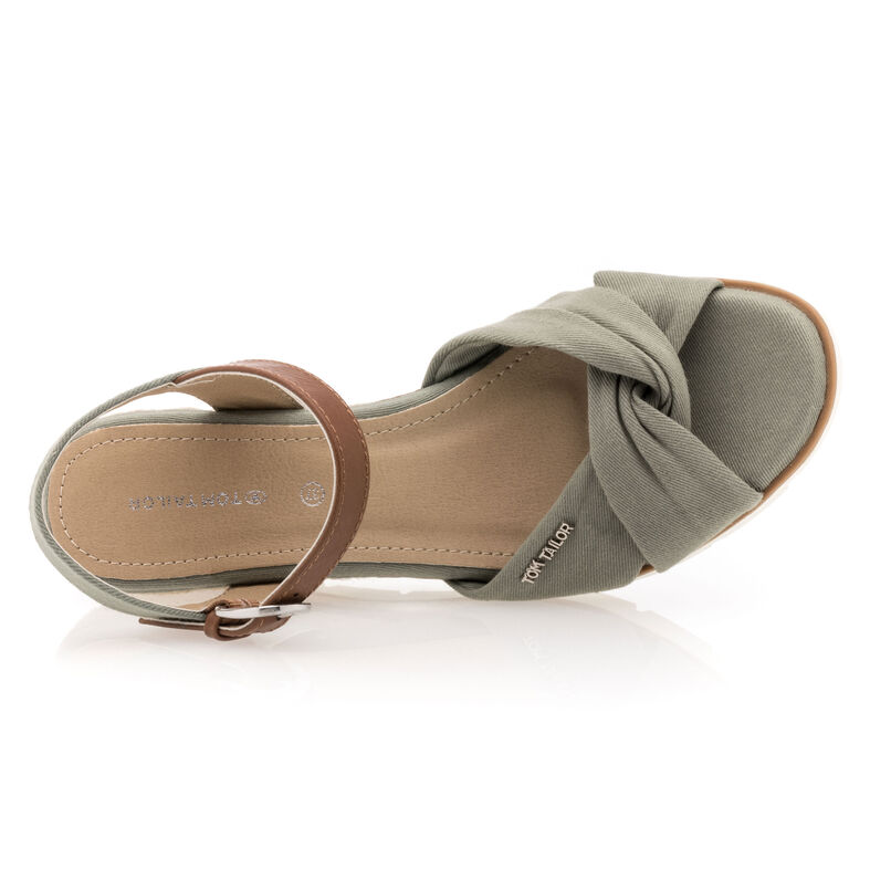 Dámske zelené espadrilky s lanovou podrážkou