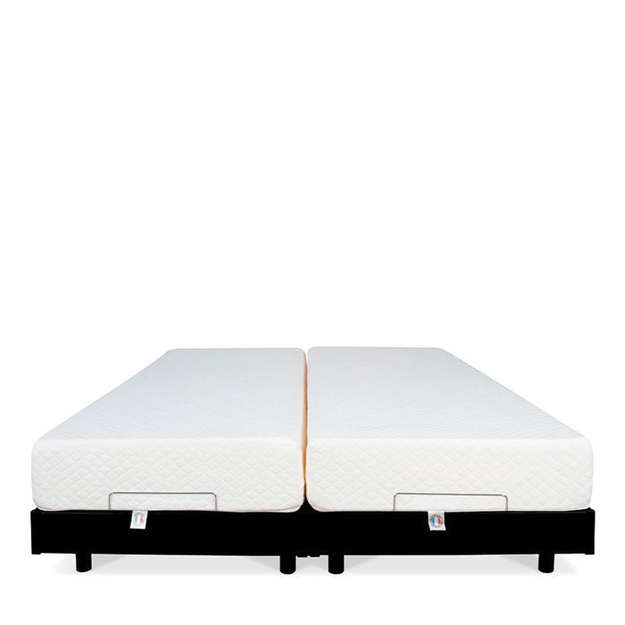 Conjunto doble: Colchón de espuma viscoelástica + Base de cama eléctrica flexible 2x70x190 cm