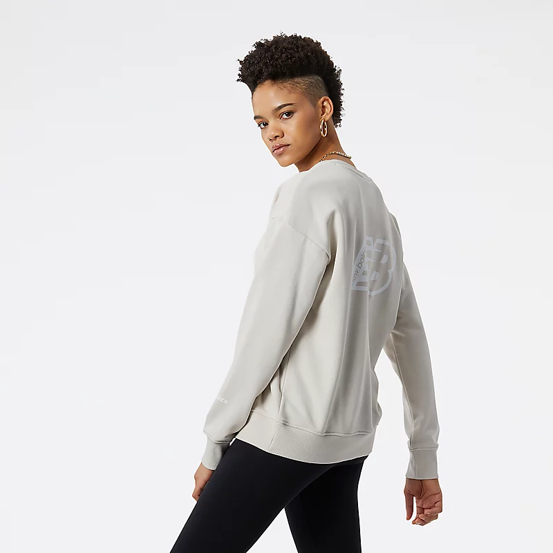 NB Essentials Damen-Sweatshirt mit Rundhalsausschnitt – MOONBEAM