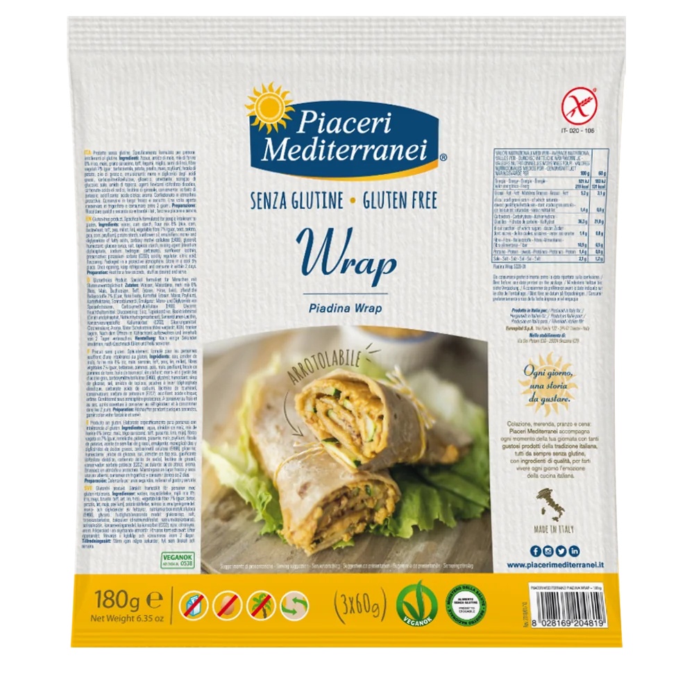MEDITERRANEAN JOY Piaceri Medit Piadina Wrap 180g