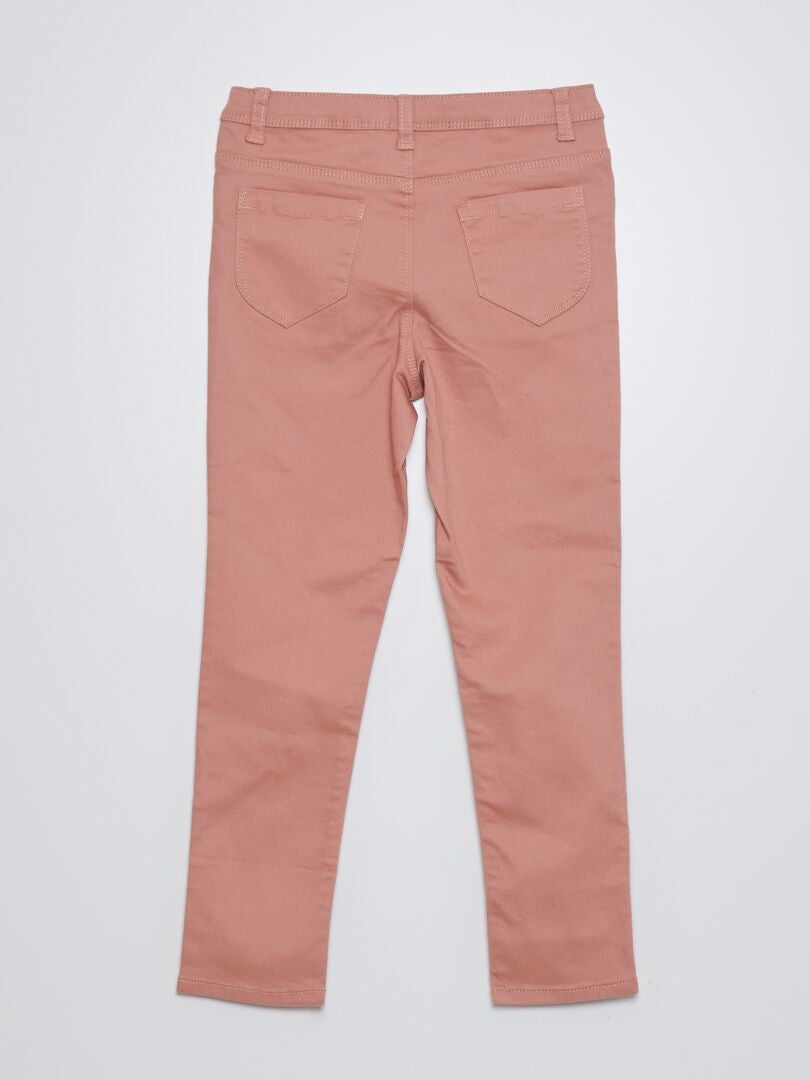 Calça jeans elástica - Ajuste mais confortável - Rosa