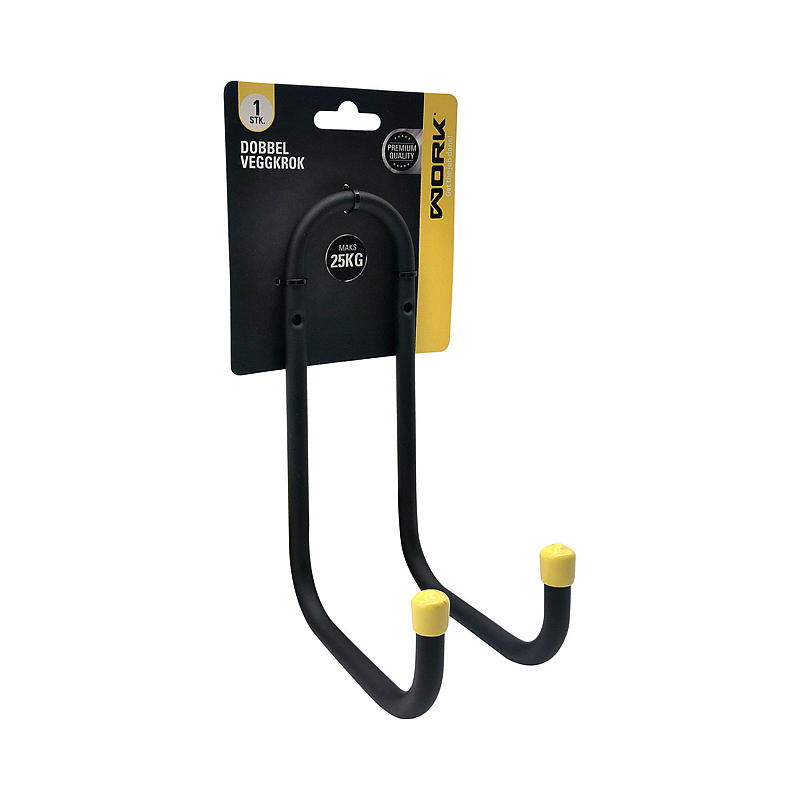 Gancho de pared doble Work 25 kg, acero, Work