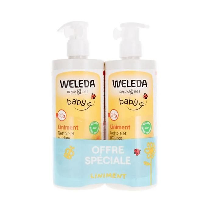 Weleda Bébé Calendula Liniment Bio Lot de 2 x 400ml