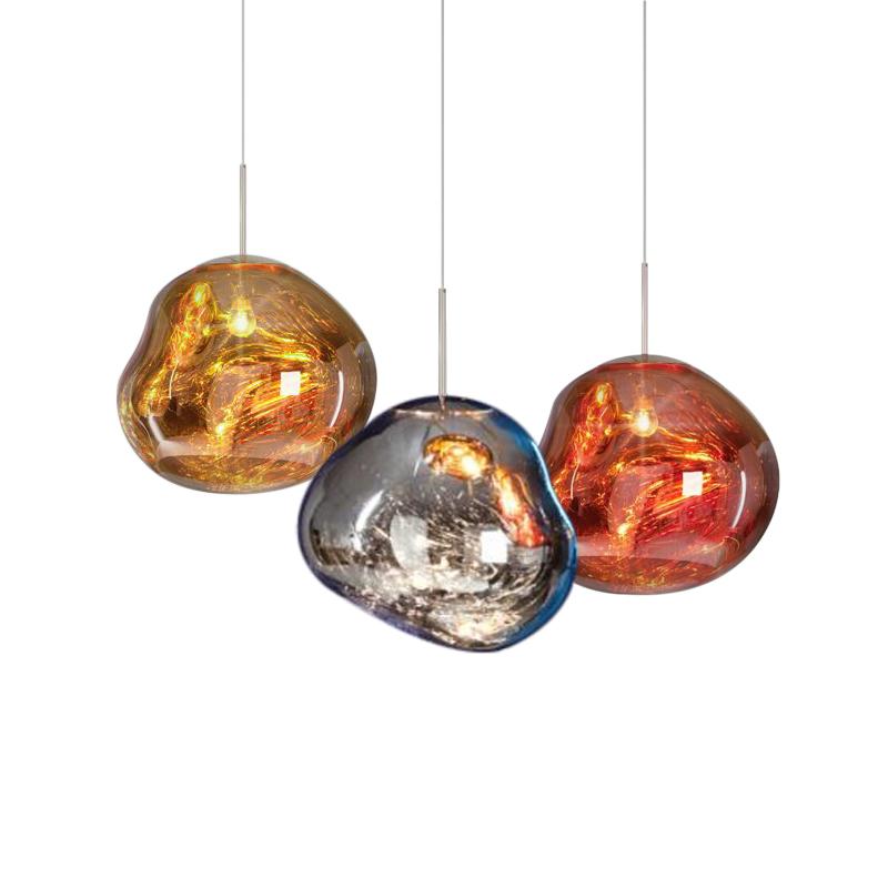 Lámparas colgantes Art Lava de gran venta, con forma irregular de bola de cristal, ideales para restaurantes, bares y cafeterías.