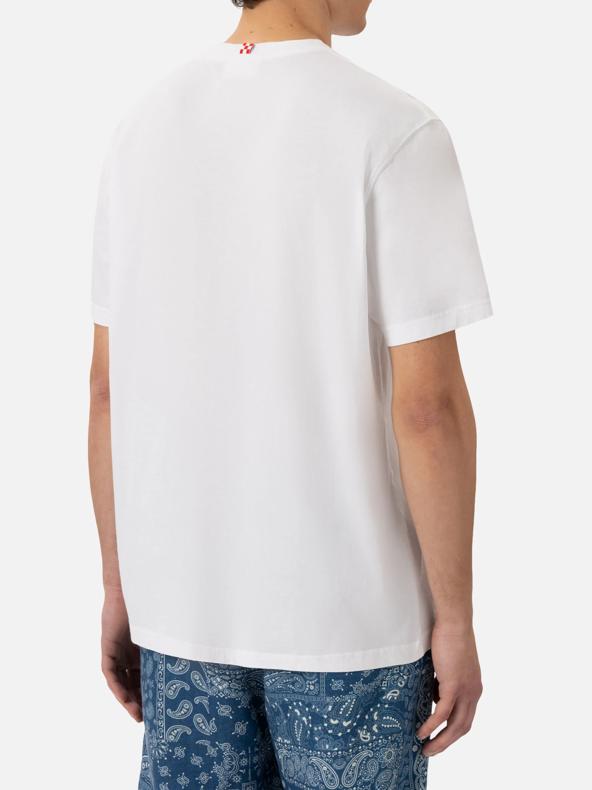 Portofino katoenen T-shirt met Forte Marmino-borduurwerk