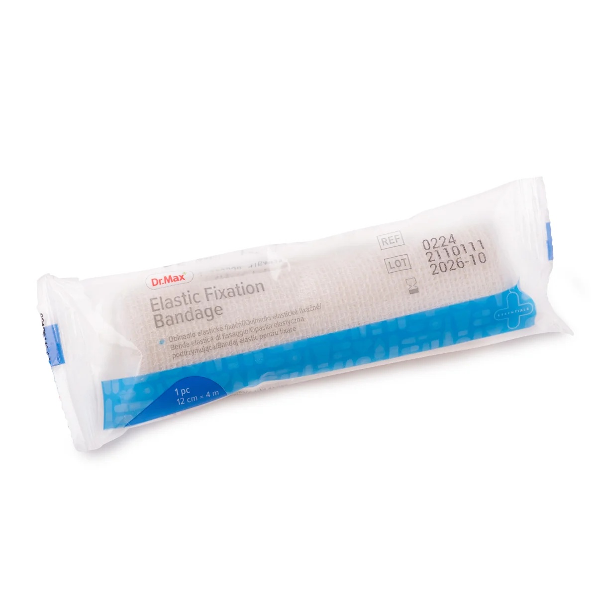 DR. MAX Bandage de fixation élastique Dr.Max 12 cm x 4 m, bandage élastique pour le traitement des plaies