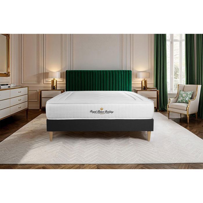 LANCASTER pocket spring and memory foam bed base and mattress set 90x200