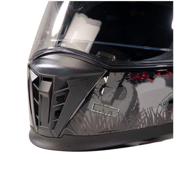 Casco integral para moto MOTOBLOUZ EROS NEGAN con visera solar | Homologado según la normativa ECE 22.06 | Pinlock incluido | Negro/Gris |
