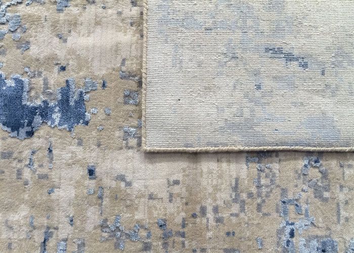 Alfombra de lana contemporánea Alpes HAMID, alfombra moderna suave (beige azul, 300 x 200 cm)
