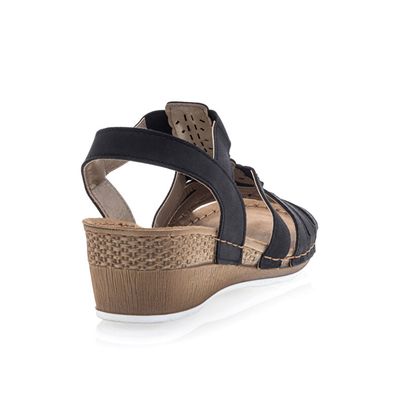 Zwarte sandalen/open teenschoenen voor dames