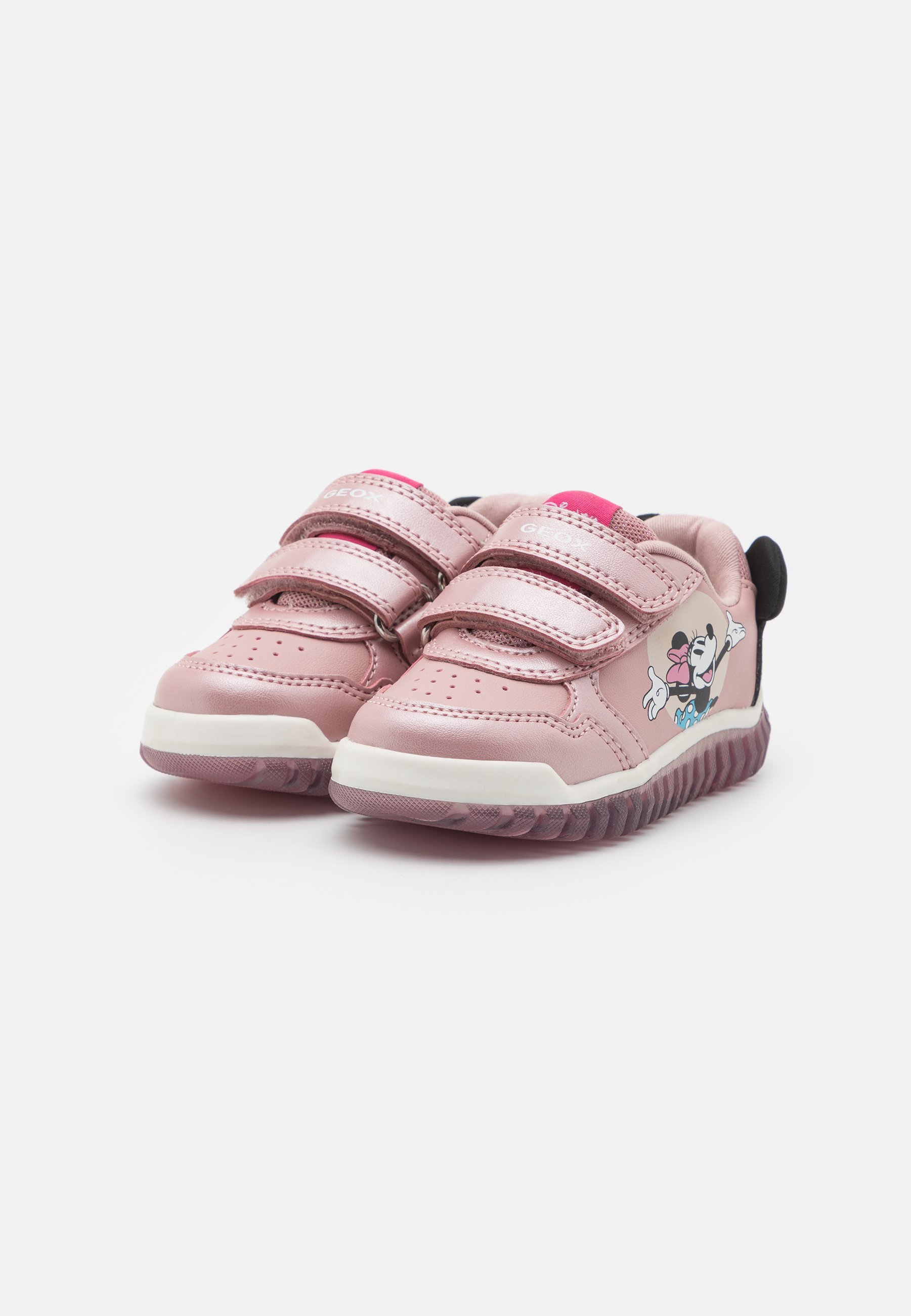 Geox LIGHTYLOO GIRL LIGHT UP - Sneakers - oudroze/zwart