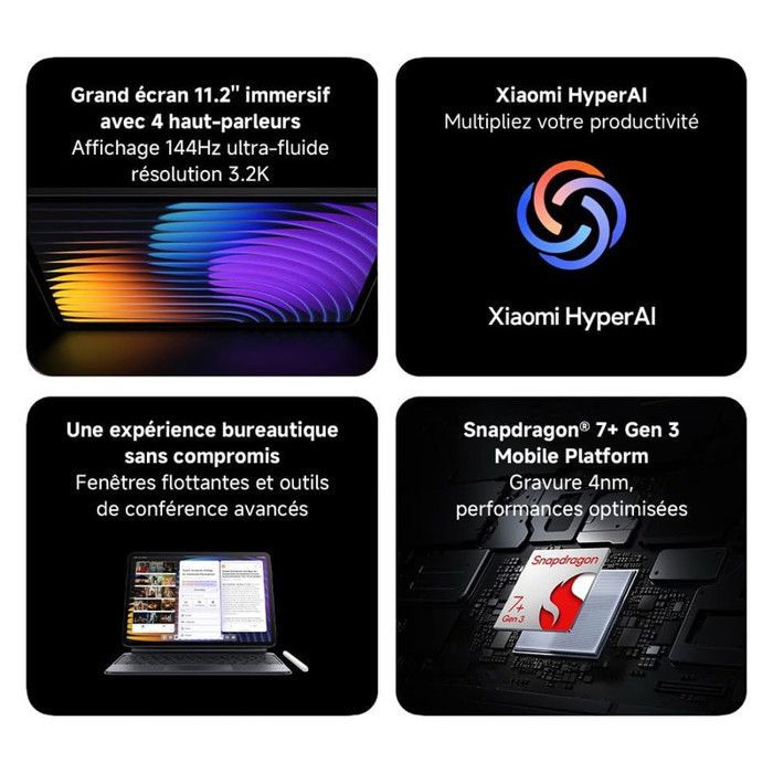 Tablet - Xiaomi - Pad 7 - 8 GB di RAM - 256 GB di memoria - Schermo da 11,2