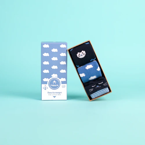 Cabaia Socken in den Wolken – Babysocken-Packung – Blau