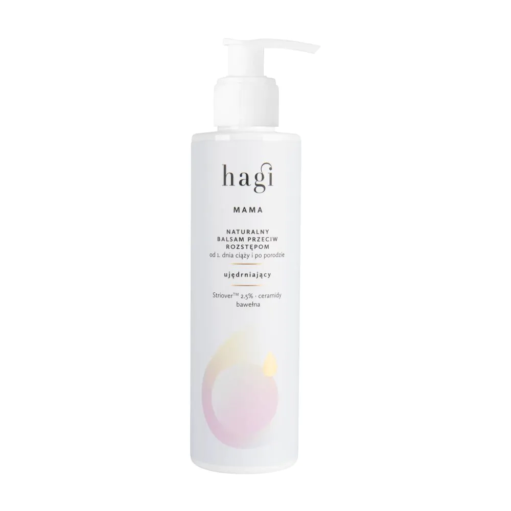 Hagi Mama naturalny Balsam przeciw rozstępom dla kobiet od 1 dnia ciąży i po porodzie