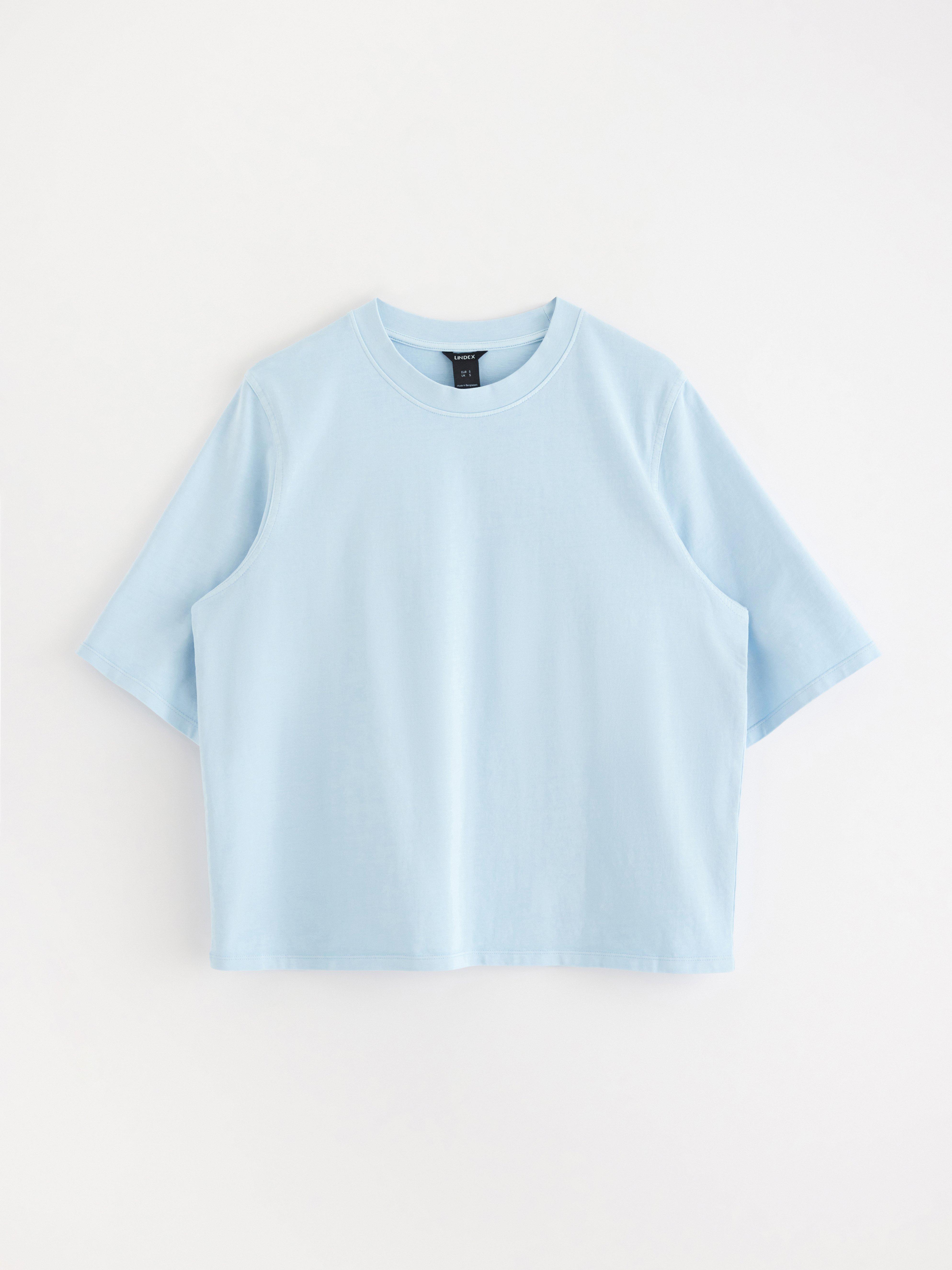 Camiseta oversized azul claro