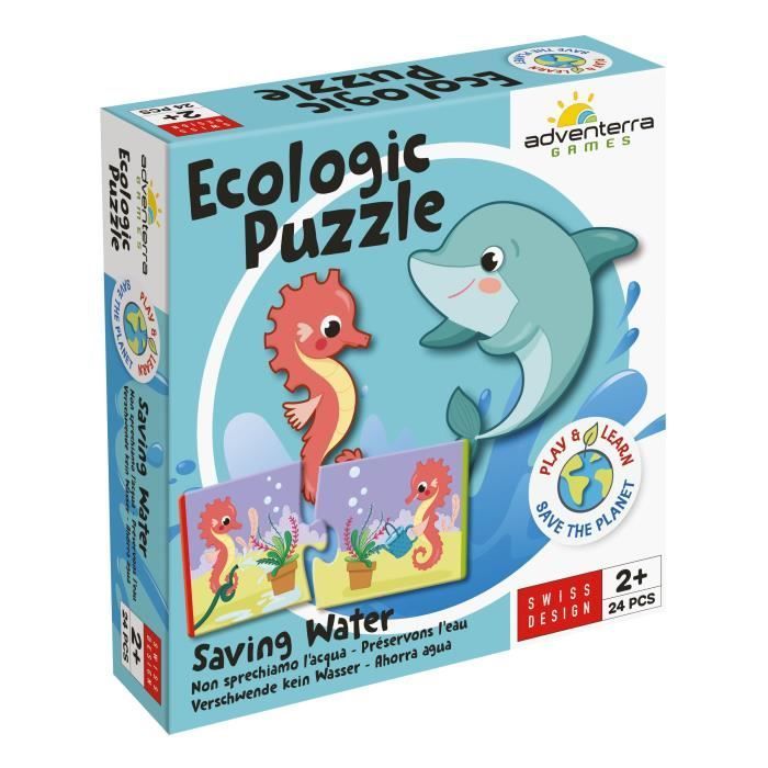 Jeux éducatifs - GEOMAG - Ecologic Puzzle Saving Water - Mini-puzzles éducatifs - Préservation de l'eau