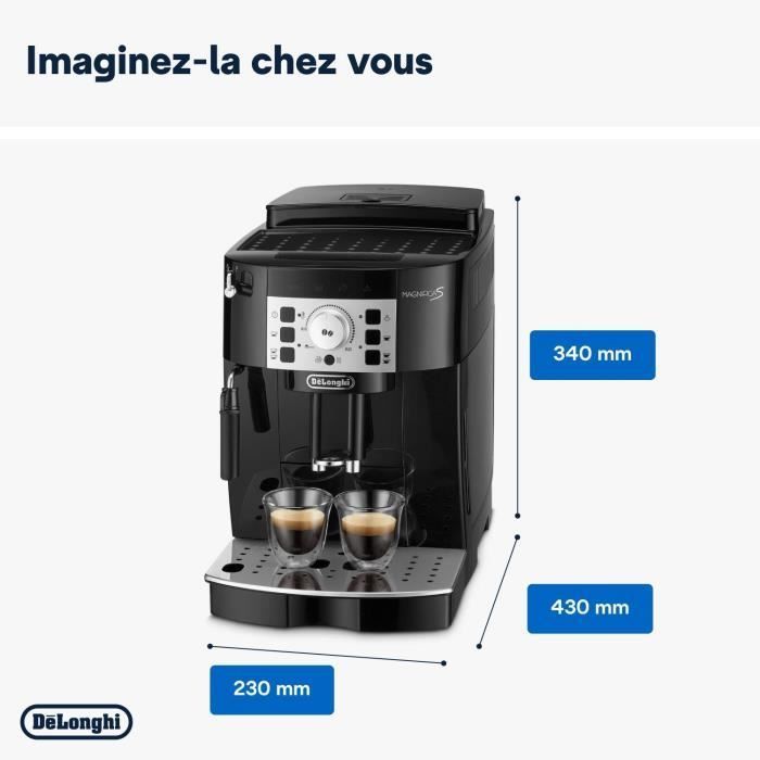 Machine expresso broyeur - De'Longhi - Magnifica S - ECAM22.140.B - 4 recettes - Noir