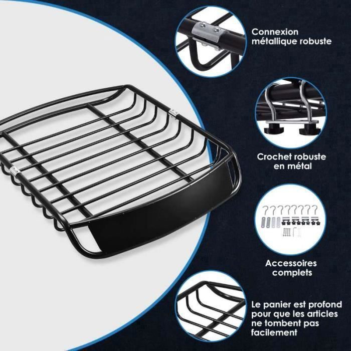 Portapacchi da tetto per auto DREAMADE, portapacchi in metallo, grande capacità 110 kg, adatto a vari modelli di auto, nero