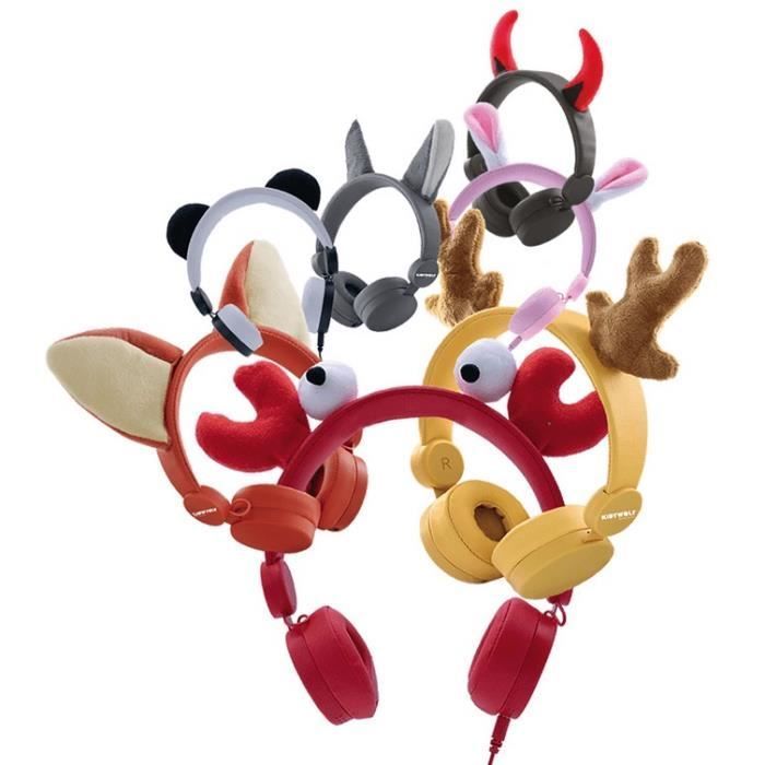 Casque audio enfant Kidyears - Devil - Kidywolf - Blanc/Multicolore - Limitation sonore à 85dB