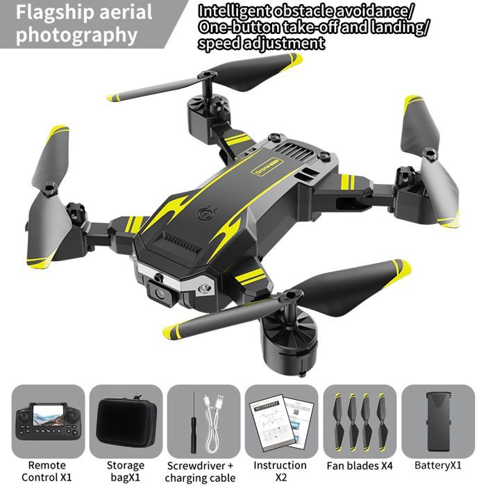 Professionel S6 drone, HD MAX gult dobbelt 8K kamera, optisk flow, 5G kontrolskærm, forhindringsundgåelse, quadcopter APRON