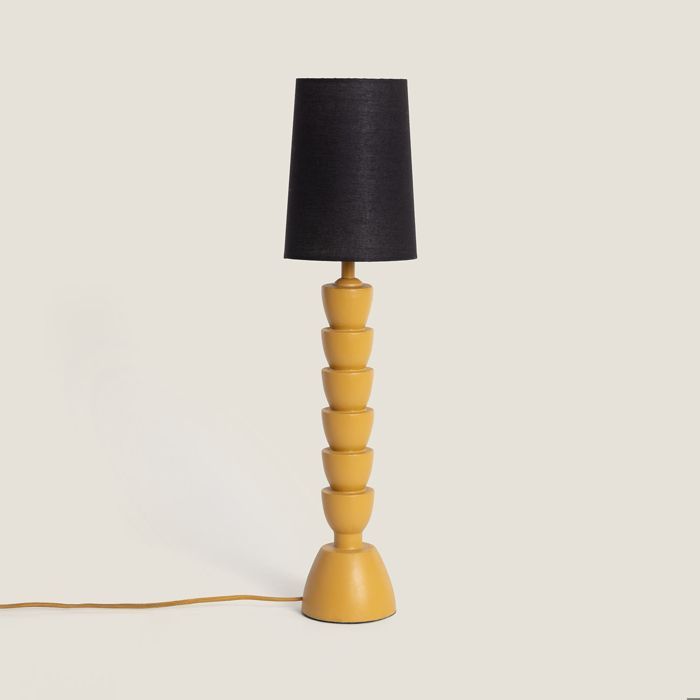 Darian Mustard Resin Table Lamp