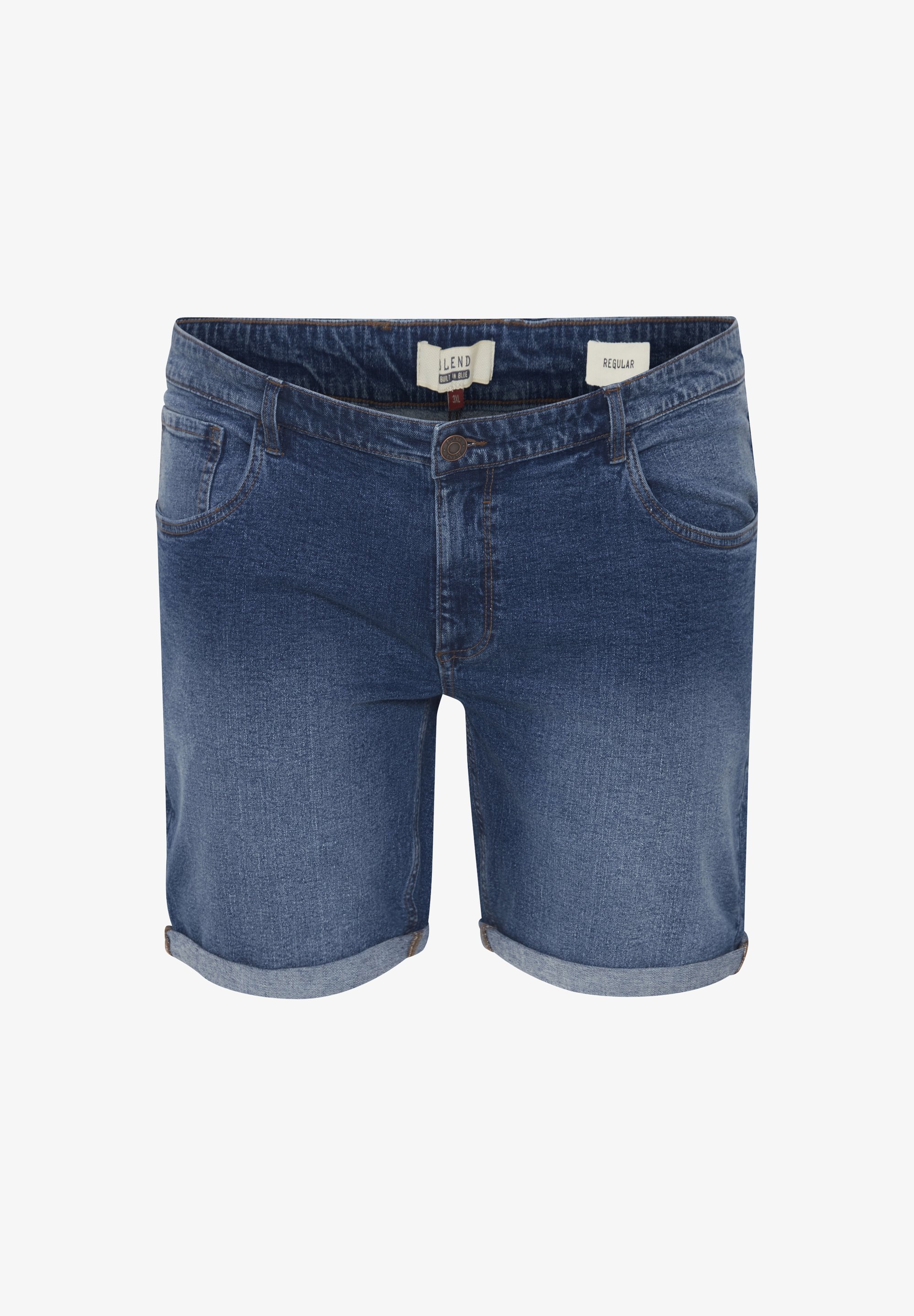 Blend BHBJOEL REGULAR FIT - Denimshorts - mittelblauer Denim