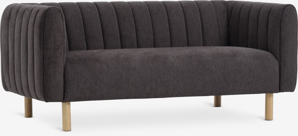MAGLEBY MAGLEBY Sofa s 2,5 sjedišta, tamnosmeđa tkanina/boja hrasta